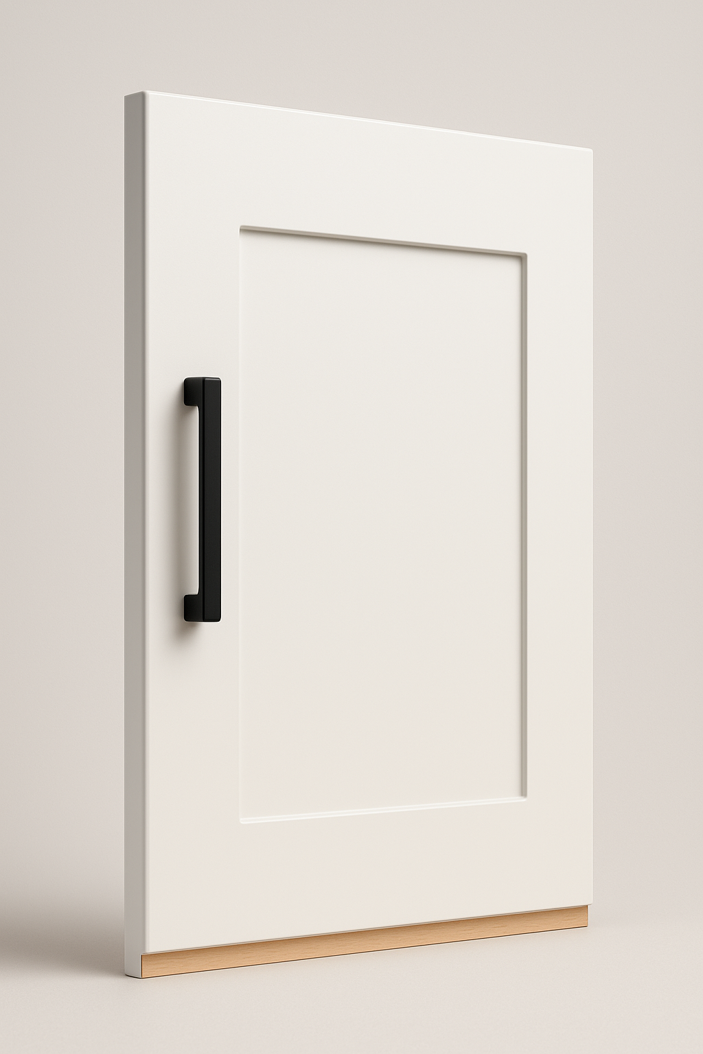 European flat-slab ultra-matte charcoal cabinet door