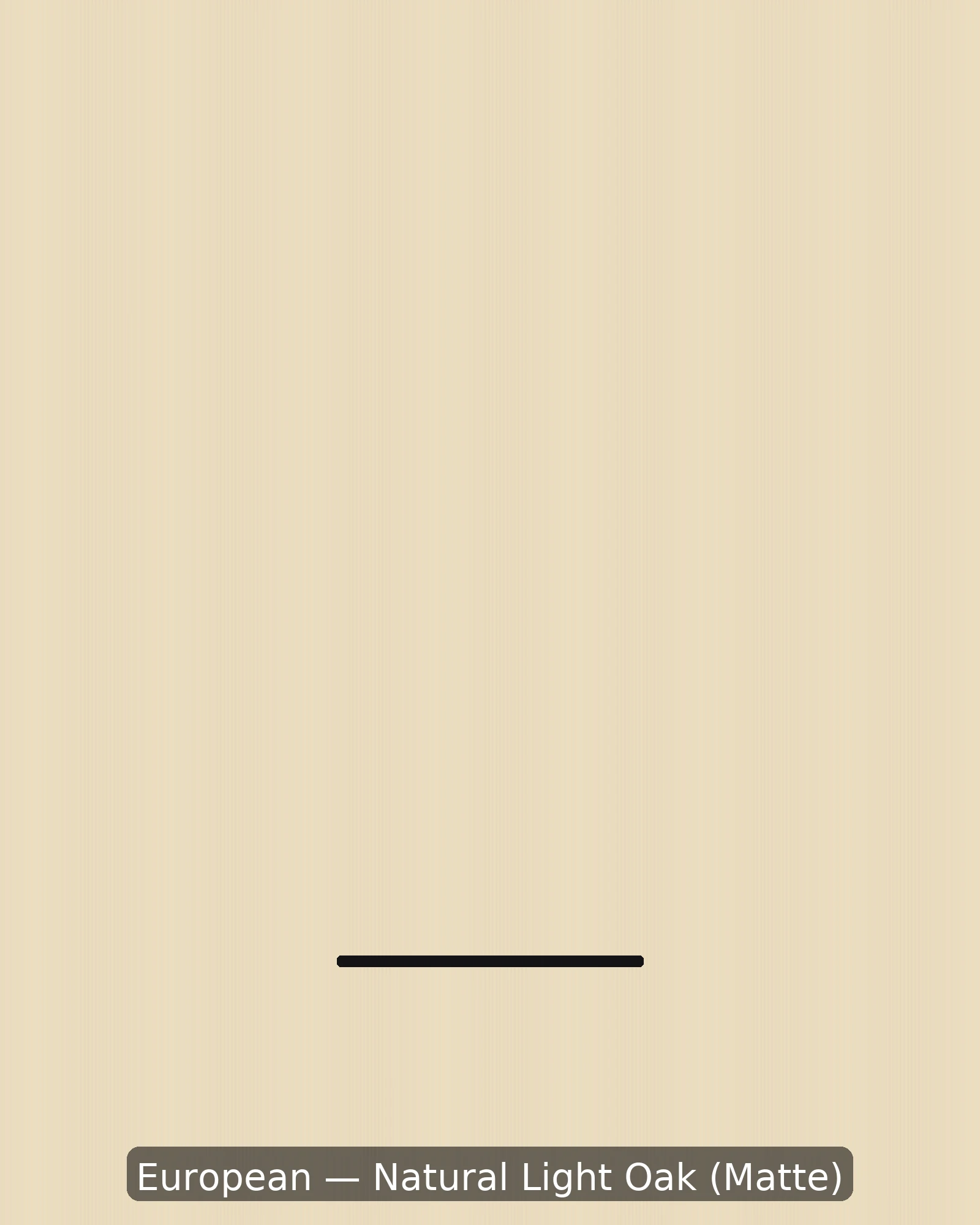 European flat-slab natural oak cabinet door